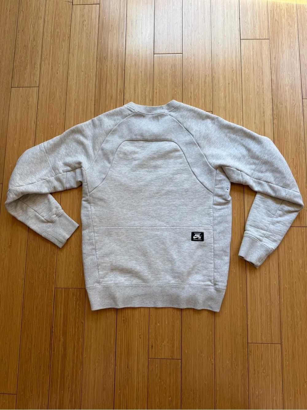 Nike Light Gray SB Crewneck Sweatshirt with White Logo